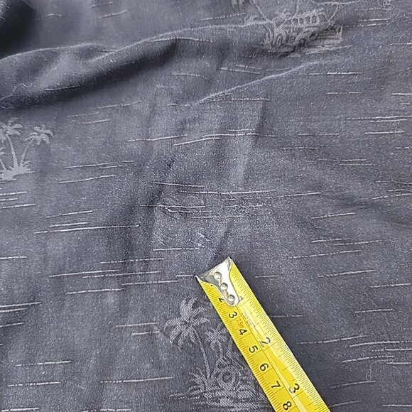 VTG Windham Pointe Cuban Black Striped Palm Print Mens Sz M Button-up Shirt - Picture 9 of 9